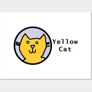 Yellow Cat Portrait Posters and Art